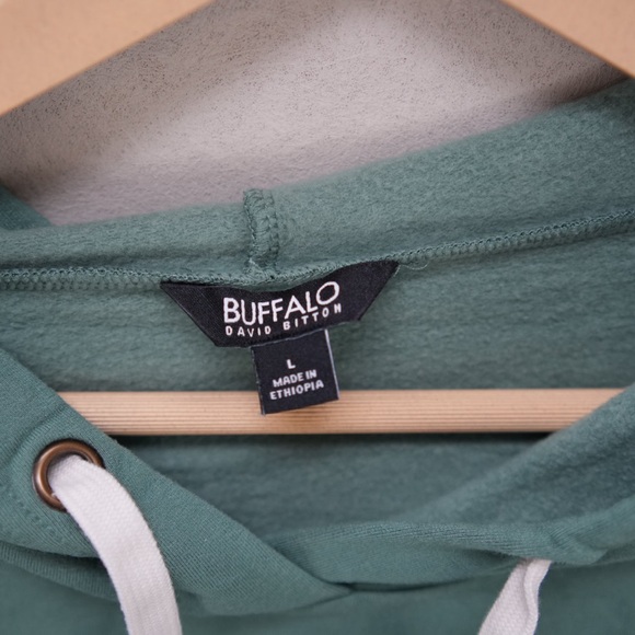 Buffalo David Bitton Teal Hoodie - Picture 2 of 3